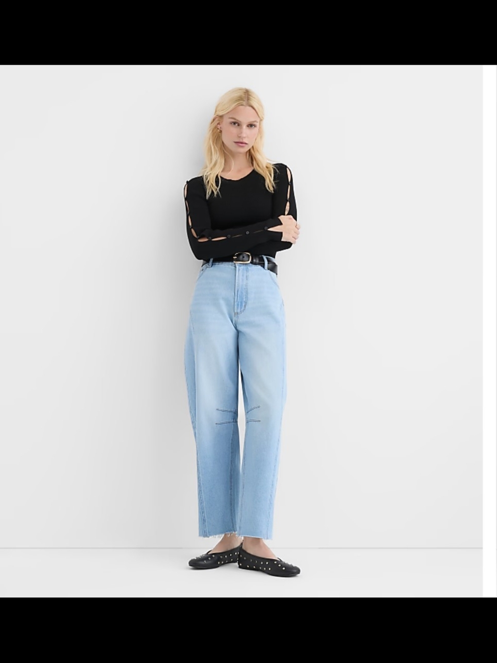 LOFT Horseshoe Barrel Jeans size 28 NWT
